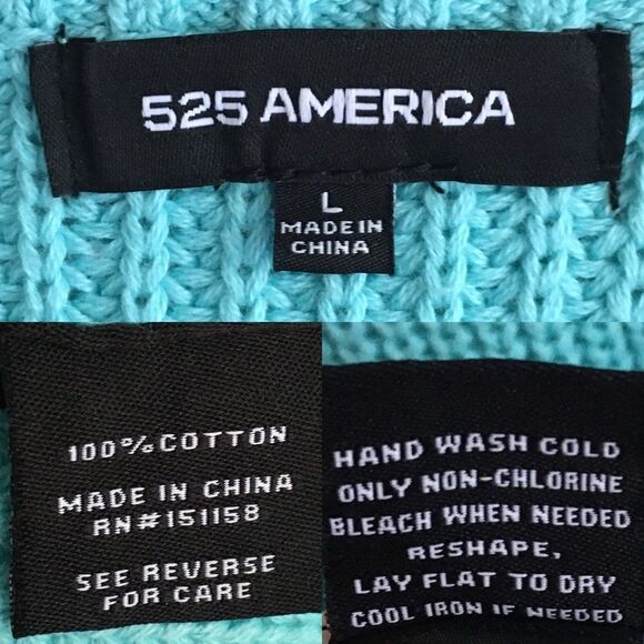 ANTHRO 525 AMERICA Cotton Knit Tank Top Sleeveless Sweater L - Picture 3 of 3